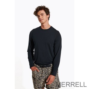 Venda de camisetas Merrell – manga comprida diária com Tencel™ masculino preto